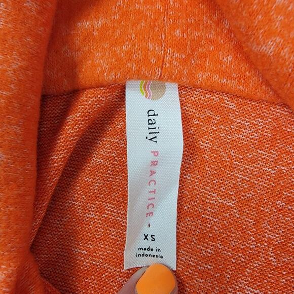 Daily Practice Knit Lounge Set XS Orange Ribbed Waist Minimalist - Picture 10 of 10